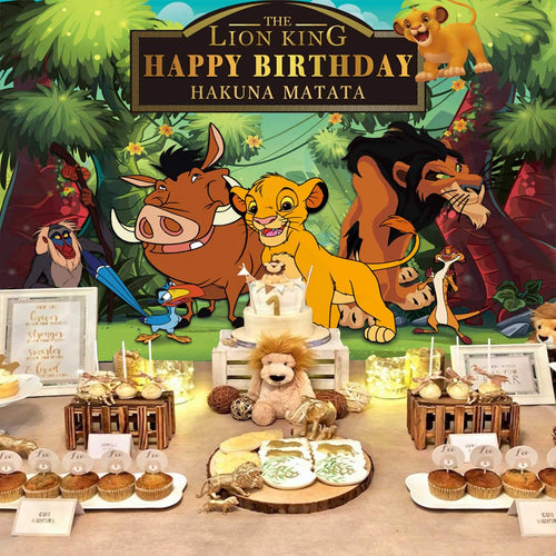 Lion King Backdrop | Simba | Boys | Baby Birthday | Party Supplies | Kids | Banner Photography Decorations