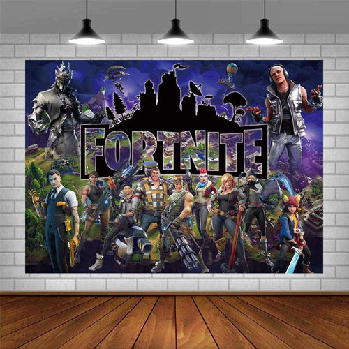 Battle Royale Backdrop Poster Video Game Party Supplies Happy Birthday Banner Gamer Backdrop Kids Wall Decoration
