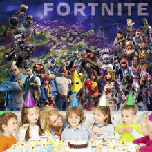 Load image into Gallery viewer, Battle Royale Backdrop Poster Video Game Party Supplies Happy Birthday Banner Gamer Backdrop Kids Wall Decoration