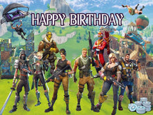 Load image into Gallery viewer, Battle Royale Backdrop Video Game Background for Boy Birthday Banner Party Decorations Photo Photography