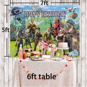 Battle Royale Backdrop Video Game Background for Boy Birthday Banner Party Decorations Photo Photography