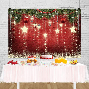 Christmas Red Backdrop 8x6ft Starlight Glitter Ball Photo Backdrop Christmas Family Party Supplies Photo Studio Photo Props