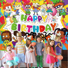 Load image into Gallery viewer, Rugrats Backdrop African American Background Black Rugrats Party Supplies Happy Birthday Gone Wild Rugrats Banner Ethnic 7x5ft