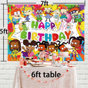 Rugrats Backdrop African American Background Black Rugrats Party Supplies Happy Birthday Gone Wild Rugrats Banner Ethnic 7x5ft