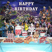 Load image into Gallery viewer, Battle Royale Birthday Backdrop Poster Video Game Photo Background Party Supplies Happy Birthday Gamer Banner Kids A00055 0