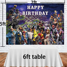 Load image into Gallery viewer, Battle Royale Birthday Backdrop Poster Video Game Photo Background Party Supplies Happy Birthday Gamer Banner Kids A00055 0